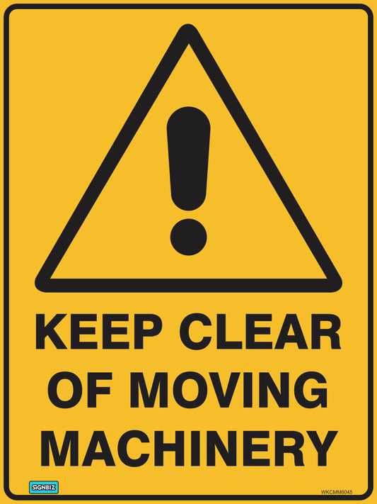 Warning Keep Clear Moving Mach
