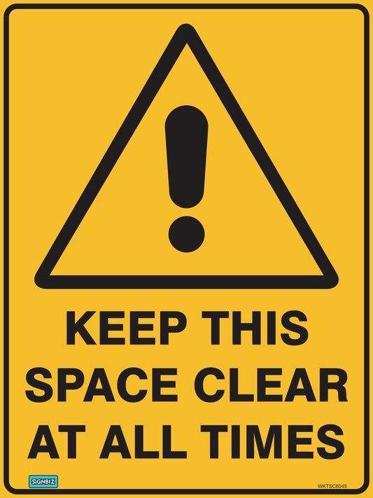 Warning Keep This Space Clear