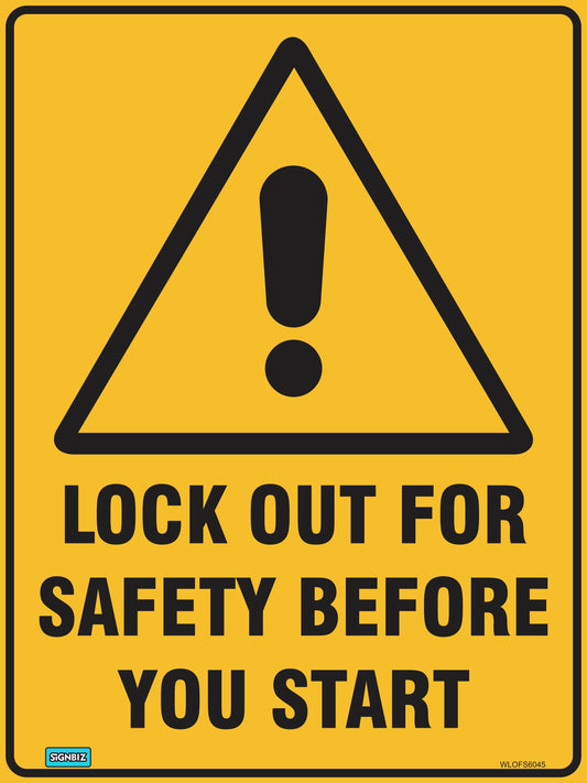 Warning Lock Out For Safety