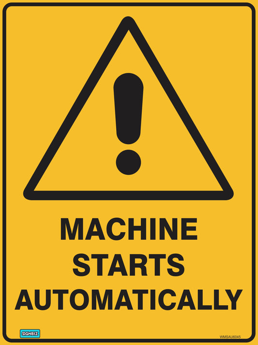 Warning Machine Starts Auto