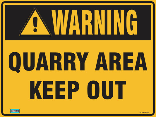 Warning Quarry Area Keep Out