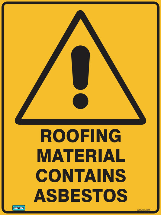 Warning Roof May Cont Asbest