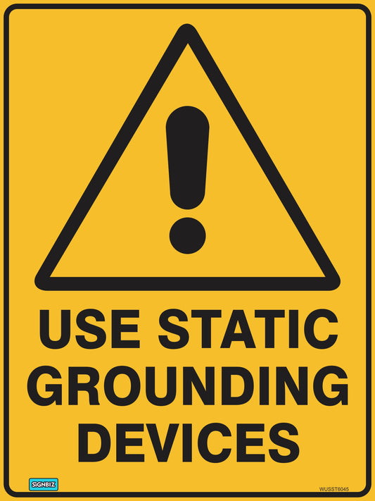 Warning Use Static Grounding