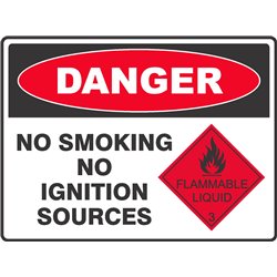 DANGER NO SMOKING NO IGNITION FLAMMABLE LIQUID