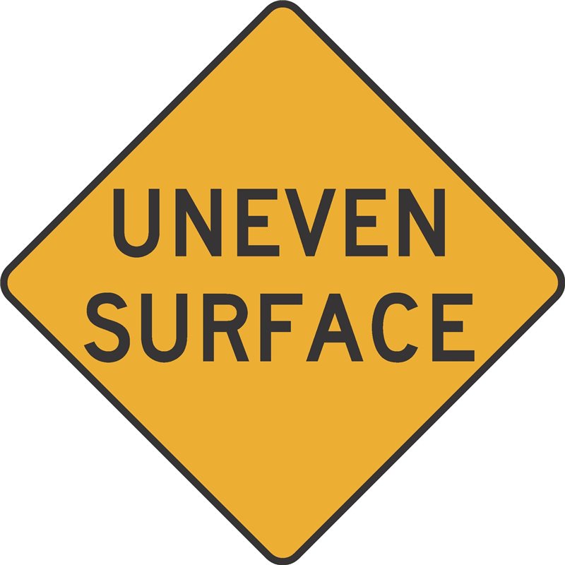WARNING UNEVEN SURFACE