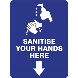 SANITISE YOUR HANDS HERE