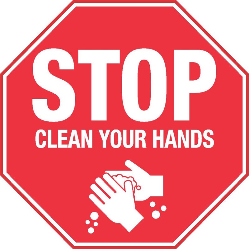 STOP CLEAN YOUR HANDS