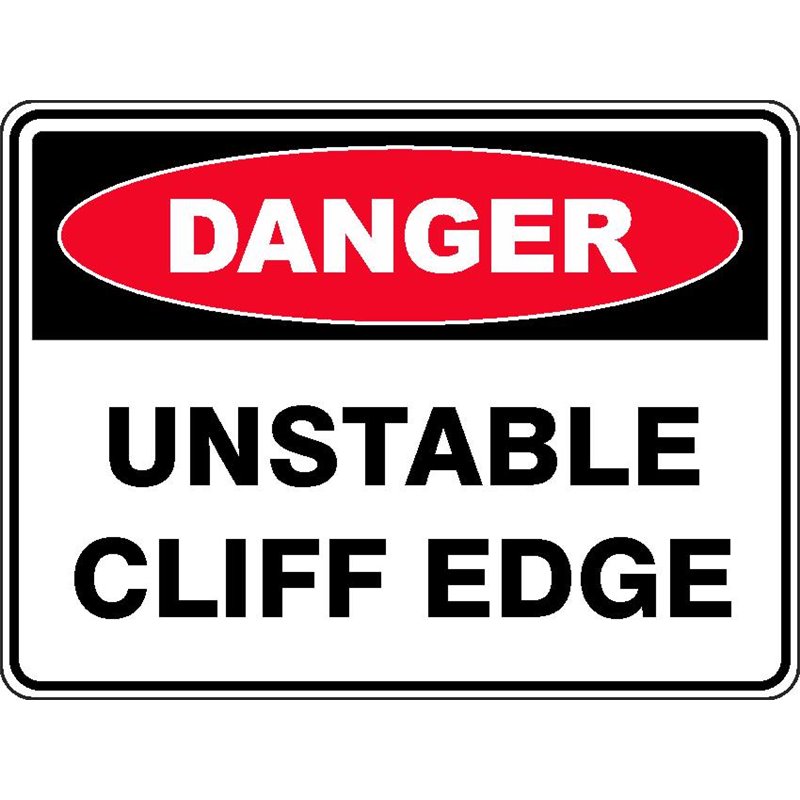 DANGER UNSTABLE CLIFF EDGE