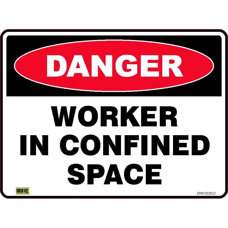 DANGER WORKER IN CONFIN SPACE