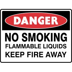 DANGER NO SMOKING FLAMMABLE...
