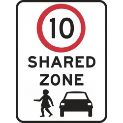 TRAFFIC SIGN SHARED ZONE (10)