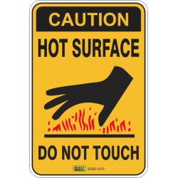 CAUTION HOT SURFACE DECAL