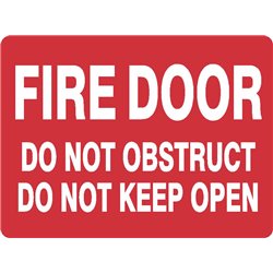 FIRE DOOR DO NOT OBSTRUCT