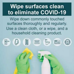 WIPE SURFACES CLEAN TO...