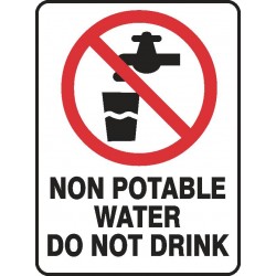 PROHIBITION NON POTABLE WATER