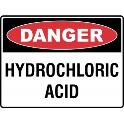 DANGER HYDROCHLORIC ACID