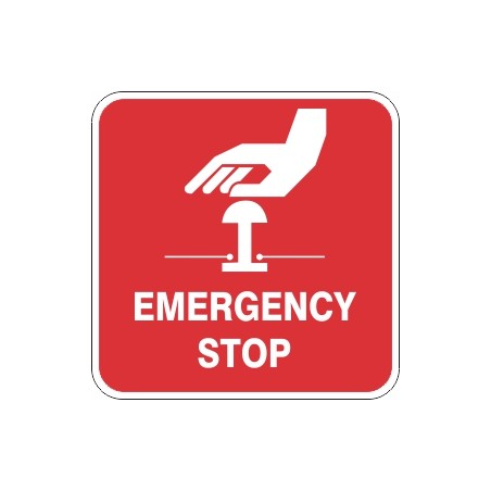 EMERGENCY STOP DECAL