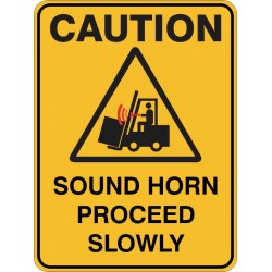 CAUTION SOUND HORN PROCEED...