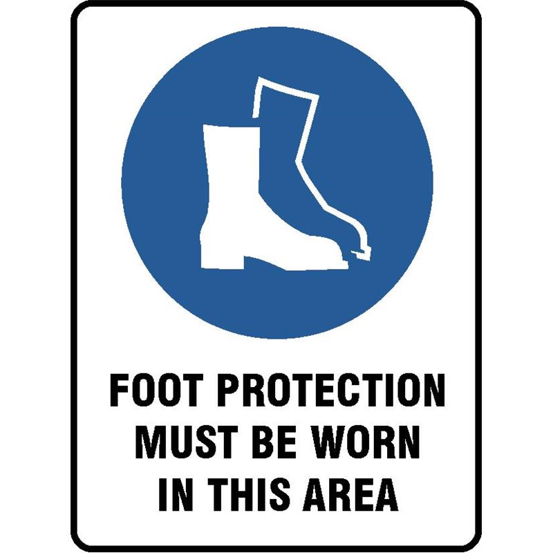 MAND FOOT PROTECT MUST BE WORN