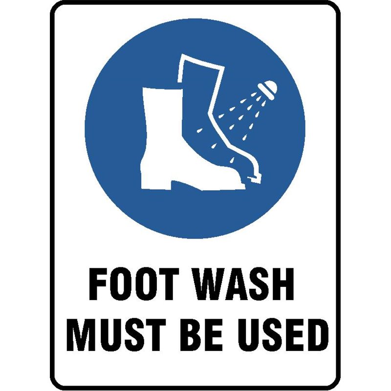 MANDATORY FOOT WASH MUST BE USED