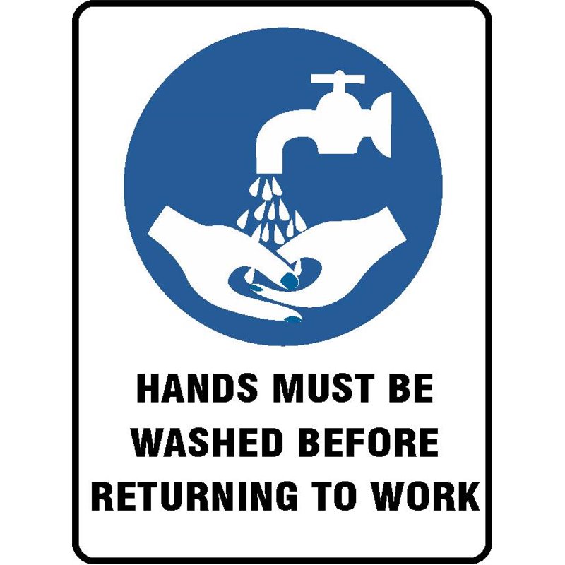 MANDATORY HANDS MUST BE WASHED