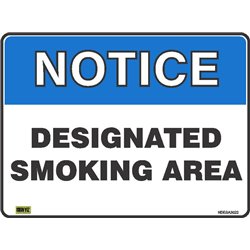 NOTICE DESIGNATED SMOKING AREA