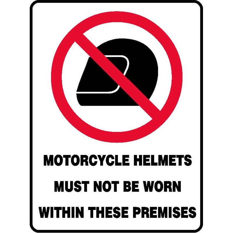 PROHIB MOTORCYCLE HELMETS
