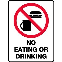 PROHIB NO EATING OR DRINKING