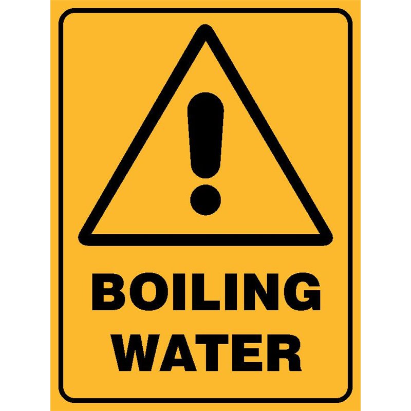 WARNING BOILING WATER