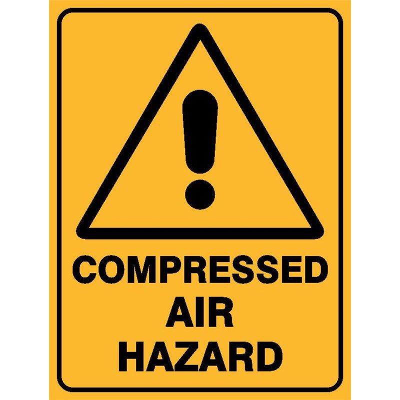 WARNING COMPRESSED AIR