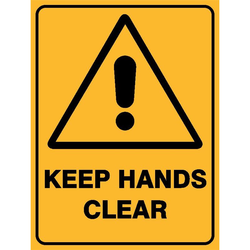 WARNING KEEP HANDS CLEAR