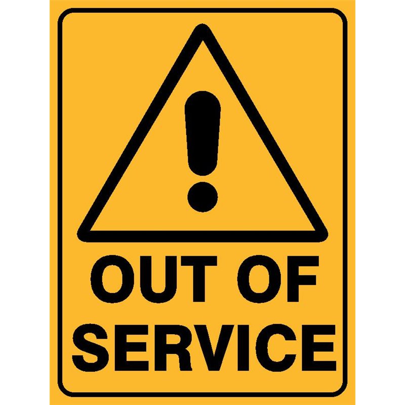 WARNING OUT OF SERVICE