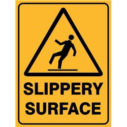 WARNING SLIPPERY SURFACE