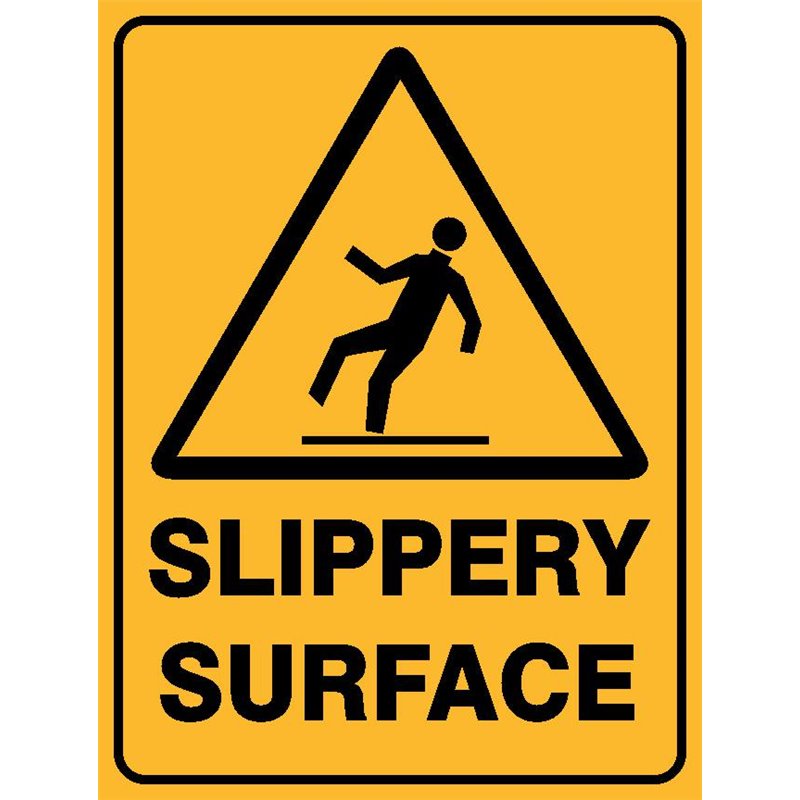 WARNING SLIPPERY SURFACE