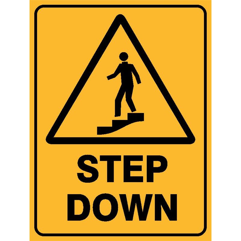 WARNING STEP DOWN