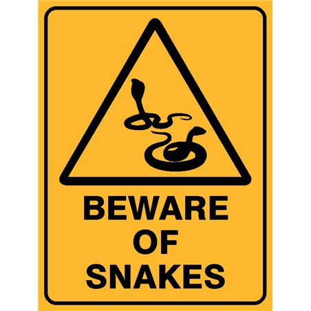 WARNING BEWARE OF SNAKES