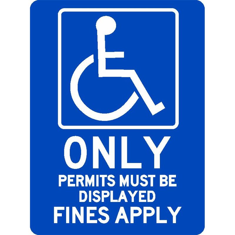 ACCESIBLE DISABLED PARKING PERMITS ONLY