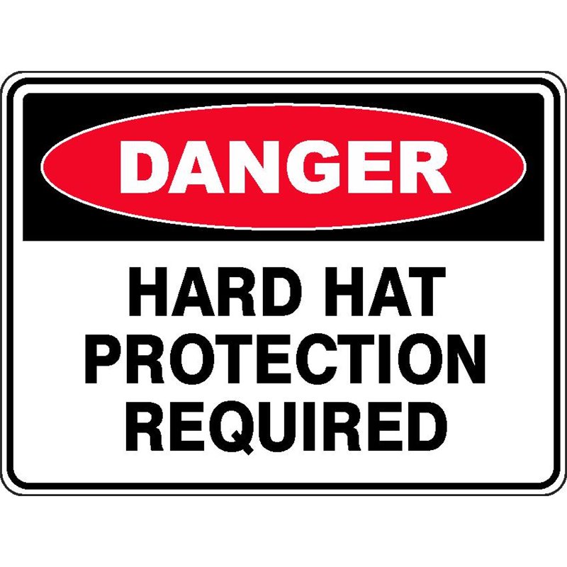 DANGER HARD HAT PROT REQ