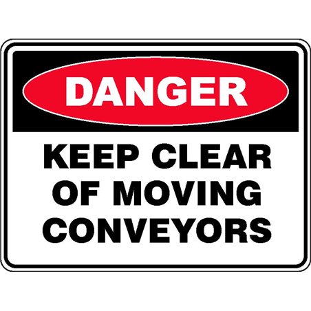 DANGER KEEP CLEAR MOVING CONV