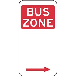 TRAFFIC BUS ZONE ARROW RIGHT